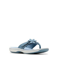 N[NX fB[X V[Y T_ Denim Textile Clarks Cloudsteppers Women's Breeze Opal Slip-On Sandals