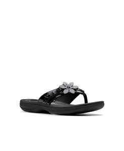 yz N[NX fB[X T_ V[Y Cloudsteppers Women's Breeze Opal H Slip-On Sandals Black Patent Synthetic