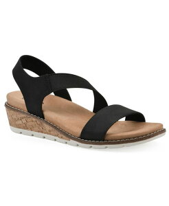 NtoCzCg}Ee fB[X V[Y T_ Cliffs by White Mountain Women's Tinnley Wedge Slip-On Sandals Black Nubuck ubN