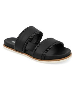 �~�A ���f�B�[�X �V���[�Y �T���_�� MIA Women's Vada Slide Round Toe Sandals Black �u���b�N