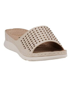 W[V[V[Y fB[X V[Y T_ GC Shoes Women's Julie Embellished Comfort Flat Sandals Gold S[h