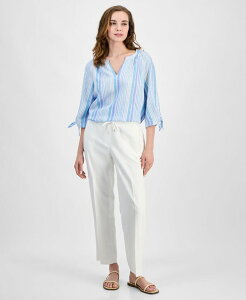 W[Yj[[N fB[X {gX JWApc Jones New York Women's Pull-On Wide-Leg Pants Nyc White