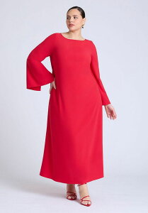 yz GNC fB[X s[X gbvX Plus Size Back Drape Maxi Dress High risk red