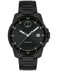 oh Y ANZT[ rv TVc Movado Men's Bold Verso Swiss Automatic Ionic Plated Black Steel Watch 41mm Black ubN
