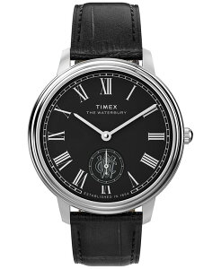 ^CbNX Y ANZT[ rv U[ Timex Men's Quartz Analog Black Leather Watch 39mm Black ubN