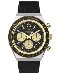 ^CbNX Y ANZT[ rv U[ Timex Men's Analog Black Leather Strap Watch 40mm