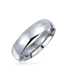 ブリング メンズ アクセサリー リング Tシャツ Bling Jewelry Plain Simple Dome Comfort Fit 5MM Band Ring Gold Plated Silver Tone Stainless Steel Silver tone シルバー