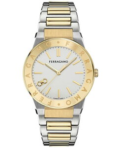 yz tFK Y rv ANZT[ Men's Swiss Sapphire Logo Two-Tone Stainless Steel Bracelet Watch 41mm Two Tone
