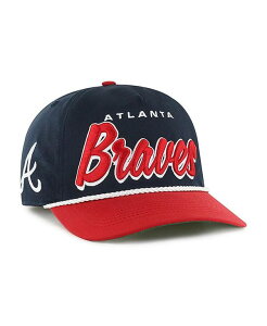 47 uh Y ANZT[ Xq '47 Brand Men's Navy Atlanta Braves Drop Shadow Rope Hitch Adjustable Hat Navy lCr[
