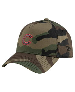�j���[�G�� �����Y �A�N�Z�T���[ �X�q New Era Men's Camo Chicago Cubs Woodland Team Pop 9FORTY A-Frame Adjustable Hat Camo
