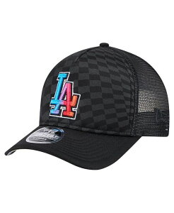 �j���[�G�� �����Y �A�N�Z�T���[ �X�q New Era Men's Black Los Angeles Dodgers Gradient 9FORTY A-Frame M-Crown Trucker Adjustable Hat Black �u���b�N