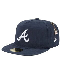 �j���[�G�� �����Y �A�N�Z�T���[ �X�q New Era Men's Navy Atlanta Braves Championship Side Flag A-Frame 59FIFTY Fitted Hat Navy �l�C�r�[