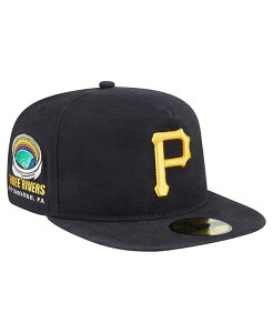 �j���[�G�� �����Y �A�N�Z�T���[ �X�q New Era Men's Black Pittsburgh Pirates Championship Side Flag A-Frame 59FIFTY Fitted Hat Black �u���b�N
