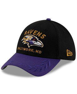 �j���[�G�� �����Y �A�N�Z�T���[ �X�q New Era Men's Black/Purple Baltimore Ravens 2025 NFL Draft 39THIRTY Flex Hat Black Purple �u���b�N