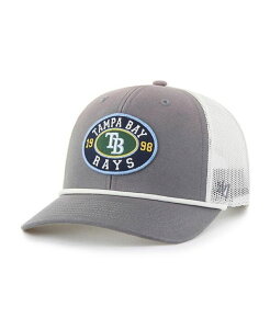 47 �u�����h �����Y �A�N�Z�T���[ �X�q '47 Brand Men's Gray/White Tampa Bay Rays Tide Sweep Rope Trucker Adjustable Hat Gray White �z���C�g