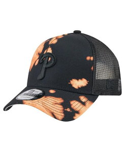yz j[G Y Xq ANZT[ Men's Black Philadelphia Phillies Bleached A-Frame 9FORTY Adjustable Hat Black