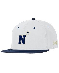 A_[A[}[ Y ANZT[ Xq Under Armour Men's White/Navy Midshipmen Baseball Fitted Hat White Navy zCg