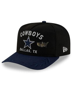 j[G Y ANZT[ Xq New Era Men's Black/Navy Dallas Cowboys 2025 NFL Draft On Stage A-Frame 59FIFTY Fitted Hat Black Navy ubN