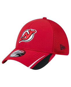 �j���[�G�� �����Y �A�N�Z�T���[ �X�q �W���[�W�[ New Era Men's Red New Jersey Devils Linear Featherweight 39THIRTY Flex Hat Red ���b�h