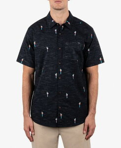 �n�[���[ �����Y �g�b�v�X �V���c Hurley Men's Oao Lido Stretch Short Sleeve Shirt Black �u���b�N