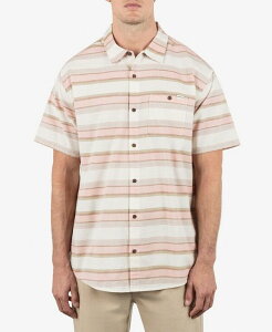 �n�[���[ �����Y �g�b�v�X �V���c Hurley Men's Lido Stripe Short Sleeve Shirt Bone �X�g���C�v