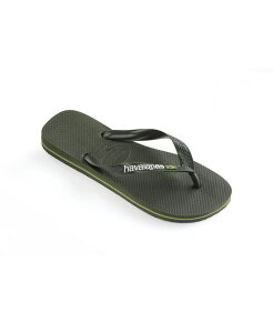 nCAiX Y V[Y T_ S Havaianas Men's Brazil Logo Flip-Flop Sandals Green Olive O[