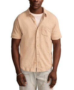 yz bL[uh Y Vc gbvX Men's Linen Short Sleeve Button Down Shirt Plaza taupe
