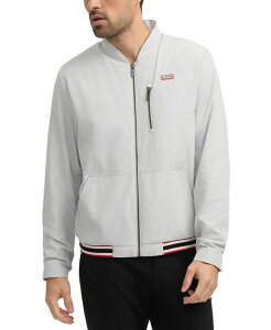 n^[ Y AE^[ WPbgEu] S WPbg Hunter Men's Moorgate Zip Logo Bomber Jacket Light Grey O[
