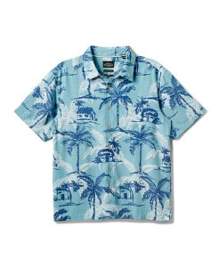 �N�C�b�N�V���o�[ �E�H�[�^�[ �}�� �����Y �g�b�v�X �V���c Quiksilver Waterman Quiksilver Men's Off The Grid Woven Shirt Aqua �A�N�A