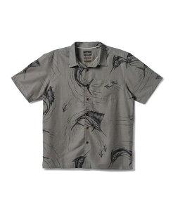 �N�C�b�N�V���o�[ �E�H�[�^�[ �}�� �����Y �g�b�v�X �V���c Quiksilver Waterman Quiksilver Men's The Chase Woven Shirt Smoke pearl �p�[��