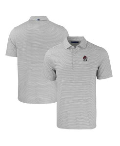Jb^[AhobN Y gbvX |Vc Cutter & Buck Men's Georgia Bulldogs Forge Eco Double Stripe Stretch Polo Gray White zCg