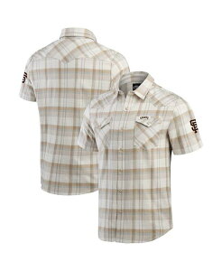 �t�@�i�e�B�N�X �����Y �g�b�v�X �V���c Fanatics Men's Gray San Francisco Giants Plaid Full-Snap Shirt Gray �O���[