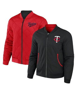 t@ieBNX Y AE^[ WPbgEu] WPbg Fanatics Men's Darius Rucker Collection by Black Red Minnesota Twins Reversible Full-Zip Bomber Jacket Black Red ubN