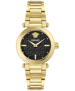 ���F���T�[�` ���f�B�[�X �A�N�Z�T���[ �r���v Versace Women's Swiss Greek Gold Ion Plated Bracelet Watch 35mm Gold �S�[���h