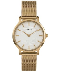 ^CbNX fB[X ANZT[ rv TVc Timex Women's Quartz Analog Gold-Tone Stainless Steel Watch 34mm Gold S[h