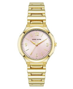 ANC fB[X ANZT[ rv Anne Klein Women's Quartz Cultivated Gold-Tone Metal Alloy and Pink Dial Watch 30mm Pink Gold-Tone sN