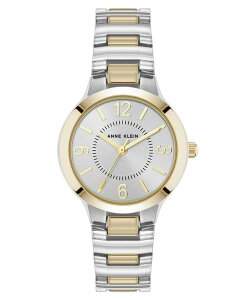 �A���N���C�� ���f�B�[�X �A�N�Z�T���[ �r���v Anne Klein Women's Quartz Essential Round Two-Tone Metal Alloy Watch 32mm Silver-Tone Gold-Tone �S�[���h
