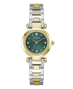 �Q�X ���f�B�[�X �A�N�Z�T���[ �r���v T�V���c GUESS Women's Analog Two-Tone Stainless-Steel Watch 30mm Two-Tone