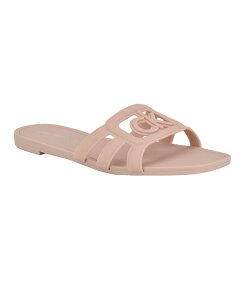 【送料無料】 カルバンクライン レディース サンダル シューズ Women's Yoana Logo Slip-On Flat Sandals Light Pink