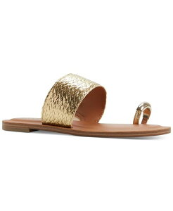 �A���h ���f�B�[�X �V���[�Y �T���_�� ALDO Women's Beachwalk Toe Loop Flat Sandals Gold �S�[���h