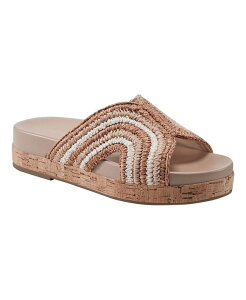 }[NtBbV[ fB[X V[Y T_ Marc Fisher Women's Erim Woven Slip-On Flatform Sandals Natural Multi }`J[