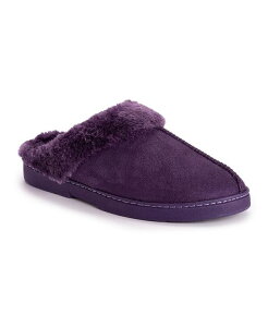 NNX fB[X V[Y T_ XG[h MUK LUKS Women's Faux Suede Clog Slippers Grape O[v