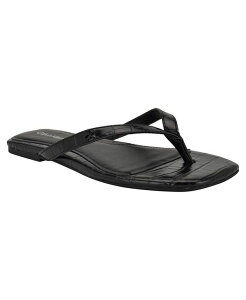 �J���o���N���C�� ���f�B�[�X �V���[�Y �T���_�� Calvin Klein Women's Stelea Flat Thong Sandals Black Croco �u���b�N
