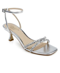 �W���E�F���_�O���C�~�V���J ���f�B�[�X �V���[�Y �T���_�� �q�[�� Jewel Badgley Mischka Women's Nayla Kitten Heel Dress Sandals Silver Metallic �V���o�[