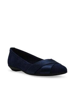 �A���N���C�� ���f�B�[�X �V���[�Y �p���v�X Anne Klein Women's Oalise Pointed Toe Flats Navy �l�C�r�[