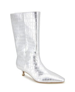 �P�l�X�R�[�� ���f�B�[�X �V���[�Y �u�[�c�E���C���u�[�c �q�[�� Kenneth Cole New York Women's Meryl Kitten Heel Boots Silver Croco �V���o�[