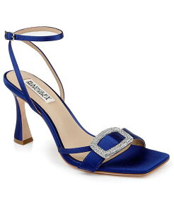 �o�b�W�F���[�~�V���J ���f�B�[�X �V���[�Y �T���_�� Badgley Mischka Women's Judith Square Toe Evening Sandals Indigo Satin �C���f�B�S