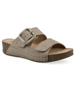 zCg}Ee fB[X V[Y T_ White Mountain Women's Fearful Slip-On Wedge Sandals Sandal Wood Suede