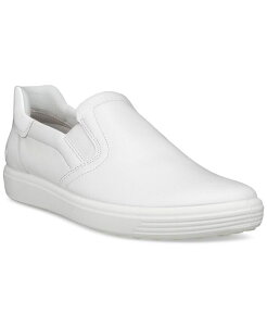 GR[ fB[X V[Y Xj[J[ Ecco Women's Soft 7 Easy Slip-On Sneakers White Patent White zCg