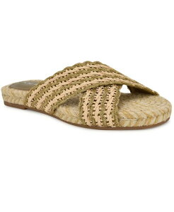 iCEFXg fB[X V[Y T_ Nine West Women's Animay Woven Slip-On Flat Sandals Bronze/Natural